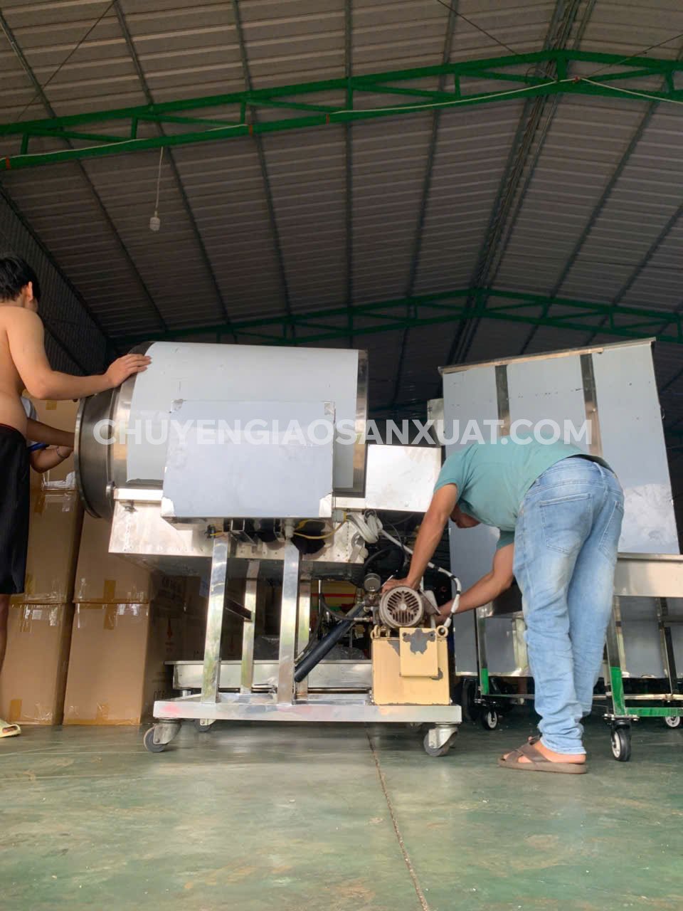 Chuyển giao công nghệ chà bông cho xưởng Cơm Cháy Phước Long