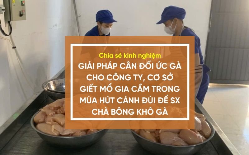 Giải pháp cân đối ức gà để sản xuất chà bông khô gà